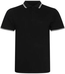 Just Polos JP003 rövid ujjú sztreccs galléros férfi póló Just Polos, Black/White-L (jp003bl-wh-l)