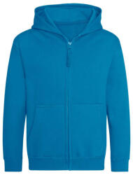 Just Hoods Gyerek cipzáras kapucnis pulóver AWJH050J, Sapphire Blue-9/11 (awjh050jshb-9-11)