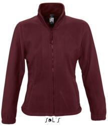 SOL'S Női NORTH cipzáras polár pulóver, SOL'S SO54500, Burgundy-2XL (so54500bu-2xl)