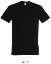 SOL'S Férfi IMPERIAL környakas rövid ujjú pamut póló, SOL'S SO11500, Deep Black-2XL (so11500dbl-2xl)