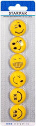 STARPAK Smiley, emoji mágnes szett, 6 db-os, sárga (STK-378346)