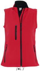 Sol'S Női RALLYE 3 rétegű vastag softshell mellény, SOL'S SO46801, Pepper Red-L (so46801pre-l)