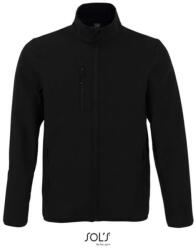 SOL'S Férfi RADIAN 3 rétegű cipzáras softshell mellény, SOL'S SO03090, Black-XL (so03090bl-xl)