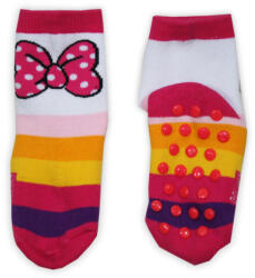  Disney Minnie csúszásgátlós gyerek zokni (1 pár) (MIN5004_rozsaszin_csikos_27-30)