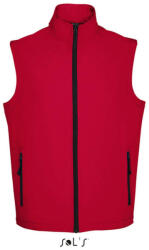 Sol'S Férfi RACE cipzáras softshell mellény, SOL'S SO02887, Pepper Red-2XL (so02887pre-2xl)