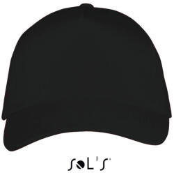 Sol'S Uniszex pamut 5 paneles baseball sapka, SOL'S SO00594, Black-U (so00594bl-u)