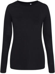 Just Ts JT002F tri-blend Női hosszú ujjú póló Just Ts, Solid Black-XS (jt002fsbl-xs)