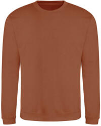 Just Hoods Uniszex hagyományos szabású kereknyakú pulóver AWJH030, Caramel Latte-L (awjh030cal-l)
