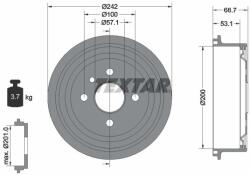 TEXTAR Tambur frana TEXTAR 94048600 - automobilus