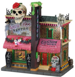  Lemax the skull and rose tattoo studio Spooky Town