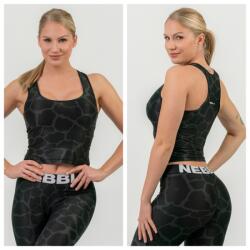 NEBBIA - Nature inspired sport crop top 549 (black) (S) - NEBBIA