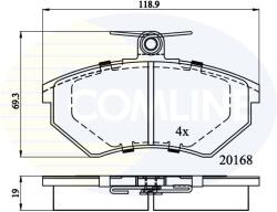 COMLINE set placute frana, frana disc COMLINE - centralcar - 89,91 RON