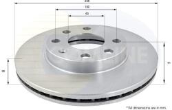 COMLINE féktárcsa COMLINE ADC1008V (ADC1008V)