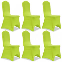 VidaXL Husă elastică pentru scaun, verde, 6 buc (131414)