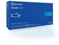 Pauco Manusi Profesionale din Nitril Nepudrate Mercator Medical - Albastru - L