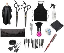 Pauco Set kit frizerie coafor complet Aurora cu foarfeca tuns filat brici perie tapat par