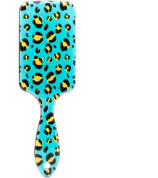 Pauco Perie pentru par, dreptunghiulara, Leopard, Verde