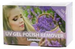 Pauco Pliculete cu soak off remover 100 buc - Lavanda