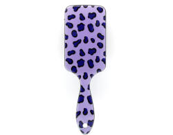 Pauco Perie pentru par, dreptunghiulara, Leopard, Mov