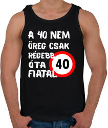 printfashion 40 éves F. - Férfi atléta - Fekete (16105596)