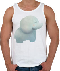 printfashion Cuki elefánt - Férfi atléta - Fehér (4172976)