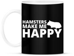 printfashion Hamsters make me happy - Bögre - Fekete (13441402)