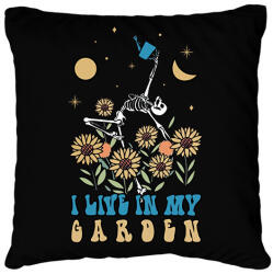 printfashion I live in my garden - Párnahuzat, Díszpárnahuzat - Fekete (12958693)
