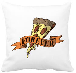 printfashion Pizza Forever - Párnahuzat, Díszpárnahuzat - Fehér (2405688)