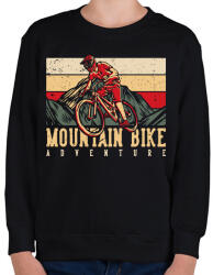 printfashion Mountain Bike kaland sötét alaphoz - Gyerek pulóver - Fekete (11511381)