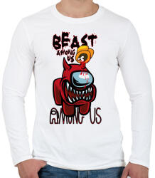 printfashion Among us beast among us - Férfi hosszú ujjú póló - Fehér (4154082)