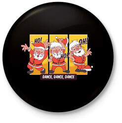 printfashion Ho-Ho-Ho - Kitűző, hűtőmágnes - Fekete (3099815)