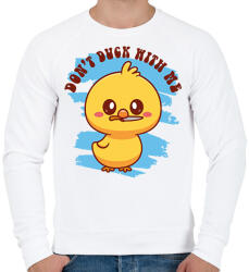 printfashion Don't duck with me - Férfi pulóver - Fehér (12477240)