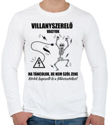 printfashion Ha táncolok, de nem szól zene - Férfi hosszú ujjú póló - Fehér (15790715)