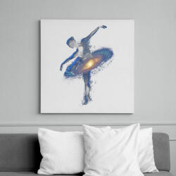printfashion Cosmic dance - Vászonkép - Fehér (6621135)