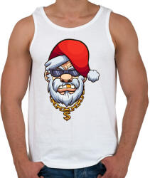 printfashion Gengszter mikulás - Férfi atléta - Fehér (1997845)