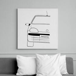 printfashion Fiat Seicento - Vászonkép - Fehér (6624263)
