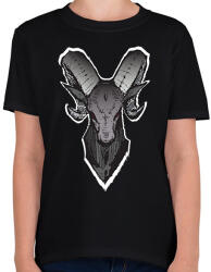 printfashion kecske - Gyerek póló - Fekete (14239312)