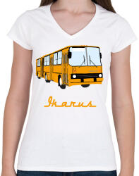 printfashion ikarus - Női V-nyakú póló - Fehér (3116272)