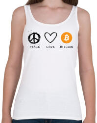printfashion Bitcoin Peace - Női atléta - Fehér (4979015)