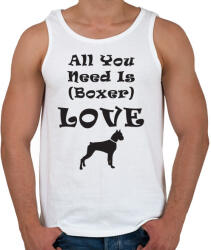 printfashion Boxer Love - Férfi atléta - Fehér (820722)