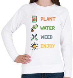 printfashion Plant, water, weed, enjoy - Női pulóver - Fehér (15497633)