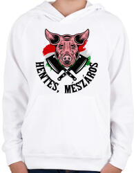 printfashion Hentes, mészáros - Gyerek kapucnis pulóver - Fehér (5299656)
