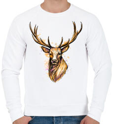 printfashion szarvas - Férfi pulóver - Fehér (14869926)