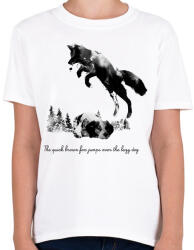 printfashion Quick brown fox - Gyerek póló - Fehér (232834)