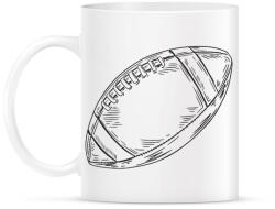 printfashion Amerikai focilabda - Bögre - Fehér (14109078)