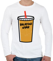 printfashion BALATONI NYÁR - Férfi hosszú ujjú póló - Fehér (9974980)