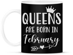 printfashion QUEENS are born in February - Bögre - Fekete (5498593)