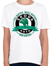 printfashion Egy jó Skoda-val nem bírtok - Gyerek póló - Fehér (2640967)
