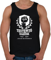 printfashion Testépítő vagyok - Férfi atléta - Fekete (8951339)