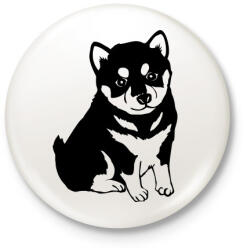 printfashion Husky - Kitűző, hűtőmágnes - Fehér (4880918)